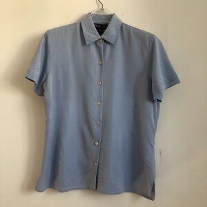 Vintage Style & Co Light blue Collared Short sleeve Dutton up shirt Women's 10
